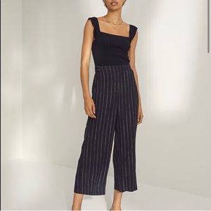 NWOT Aritzia Wilfred Faun Navy Striped Dress Pant